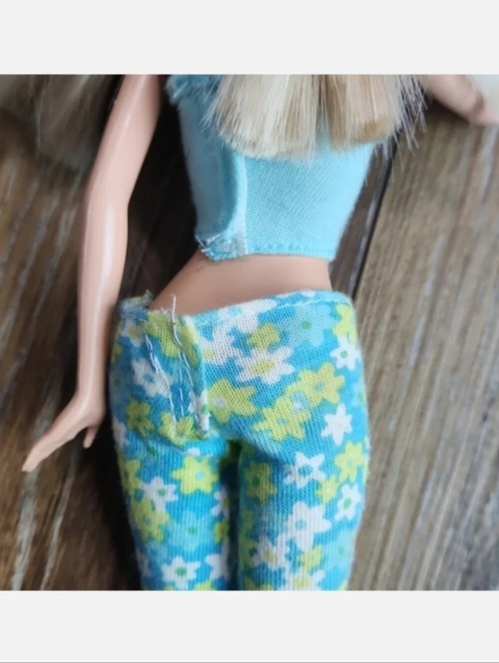 Vintage Barbie Blue Flowers 3 pc Outfit